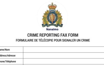 Nanaimo RCMP piloting “state-of-the-art” Online Crime Reporting Fax Form