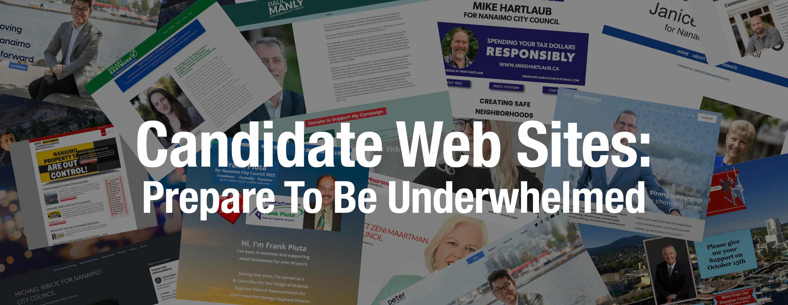 Rating the Nanaimo Candidates’ Web Sites