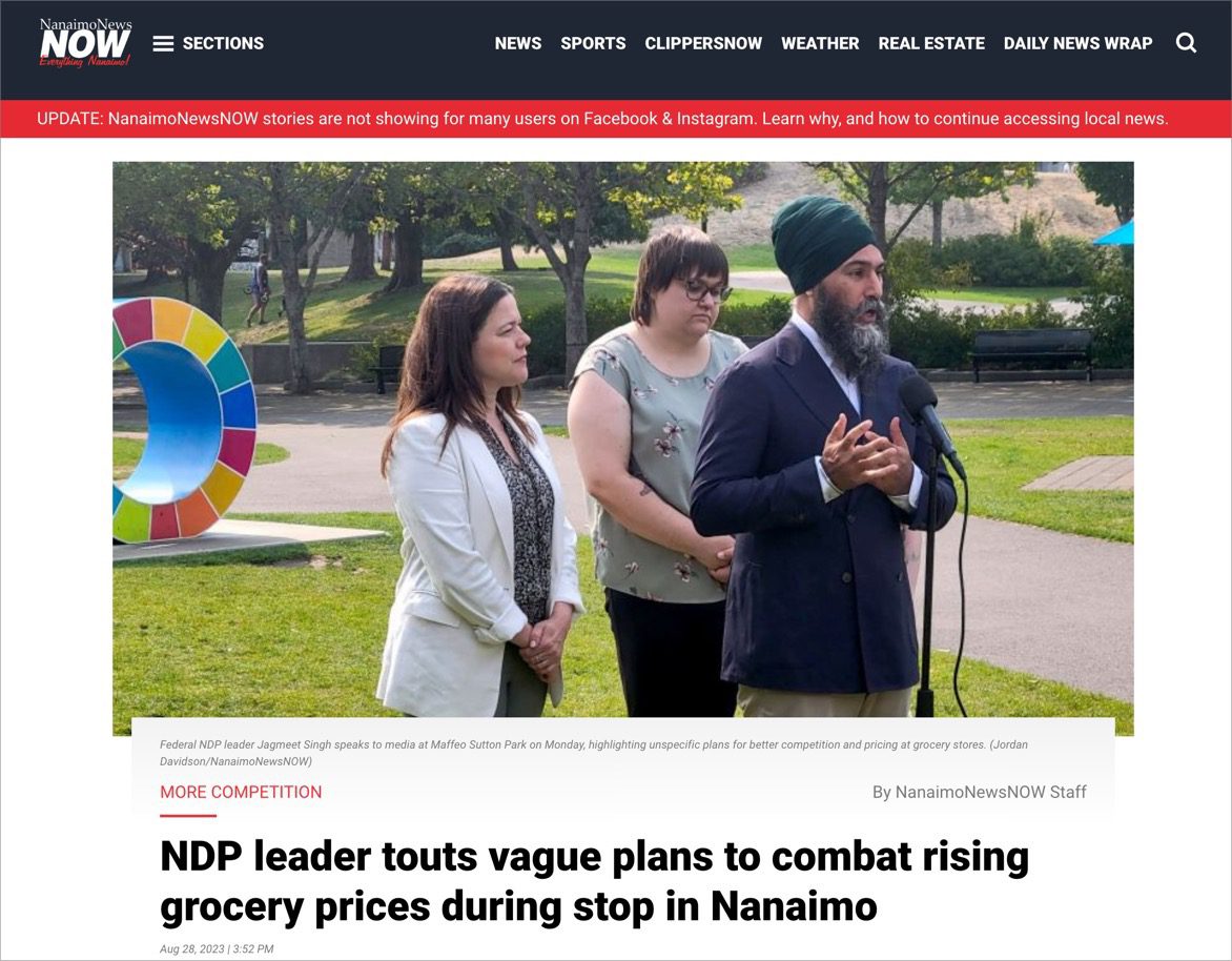 We get it. NanaimoNewsNOW does not vote NDP. 🤣